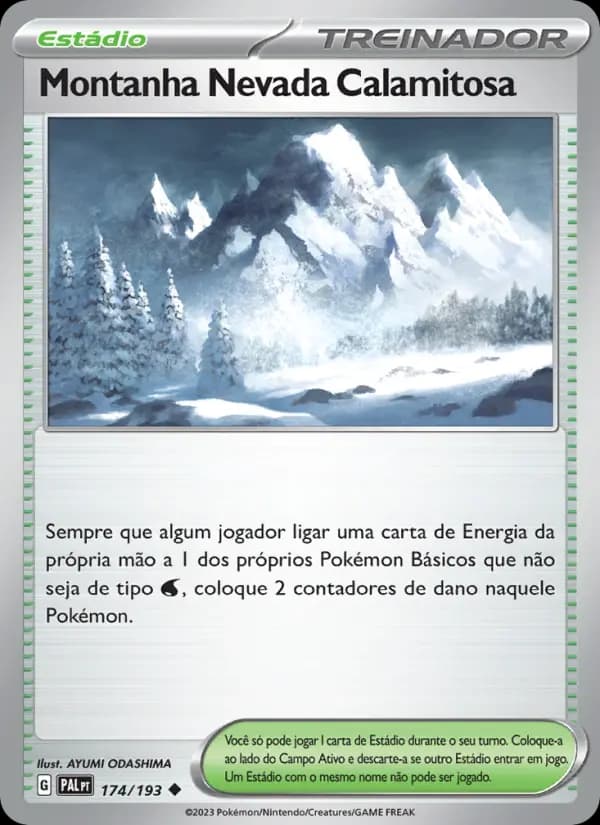 Montanha Nevada Calamitosa, carta 174 de Evoluções em Paldea