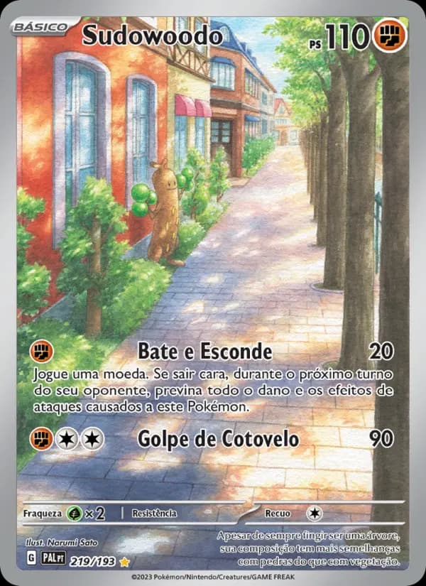 Sudowoodo, carta 219 de Evoluções em Paldea