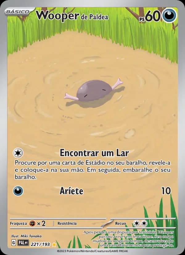 Wooper de Paldea, carta 221 de Evoluções em Paldea