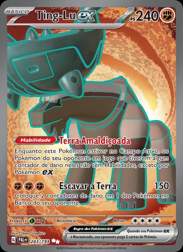 Ting-Lu ex, carta 243 de Evoluções em Paldea