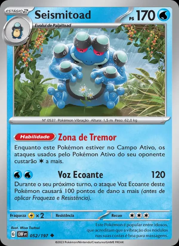 Seismitoad, carta 052 de Obsidiana em Chamas