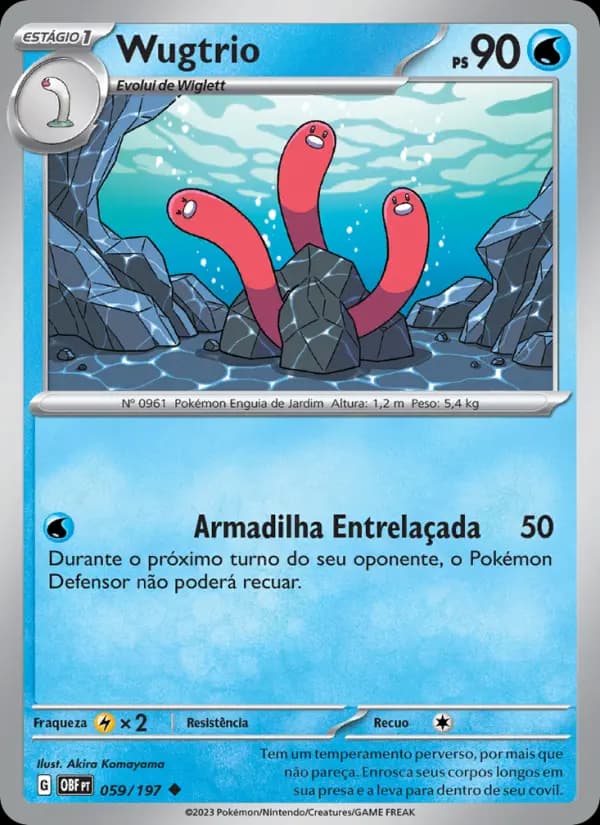 Wugtrio, carta 059 de Obsidiana em Chamas