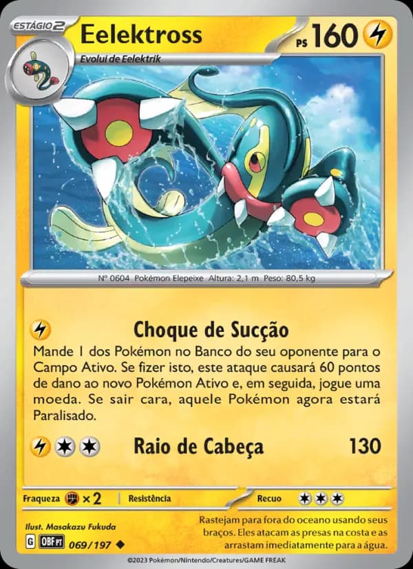 Eelektross, carta 069 de Obsidiana em Chamas