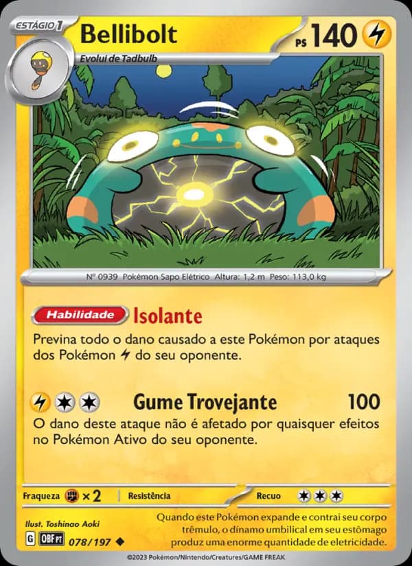 Bellibolt, carta 078 de Obsidiana em Chamas