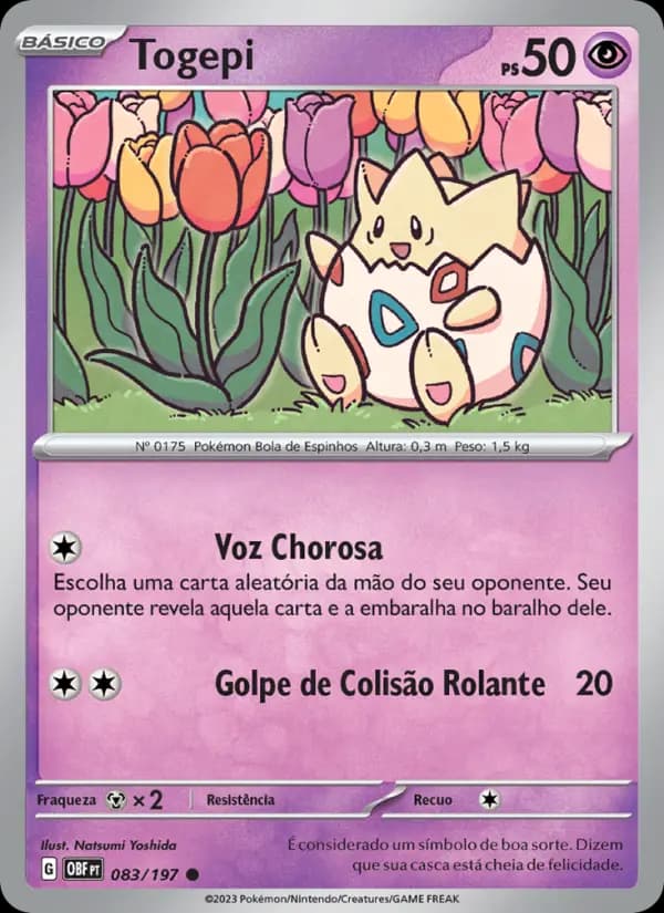 Togepi, carta 083 de Obsidiana em Chamas