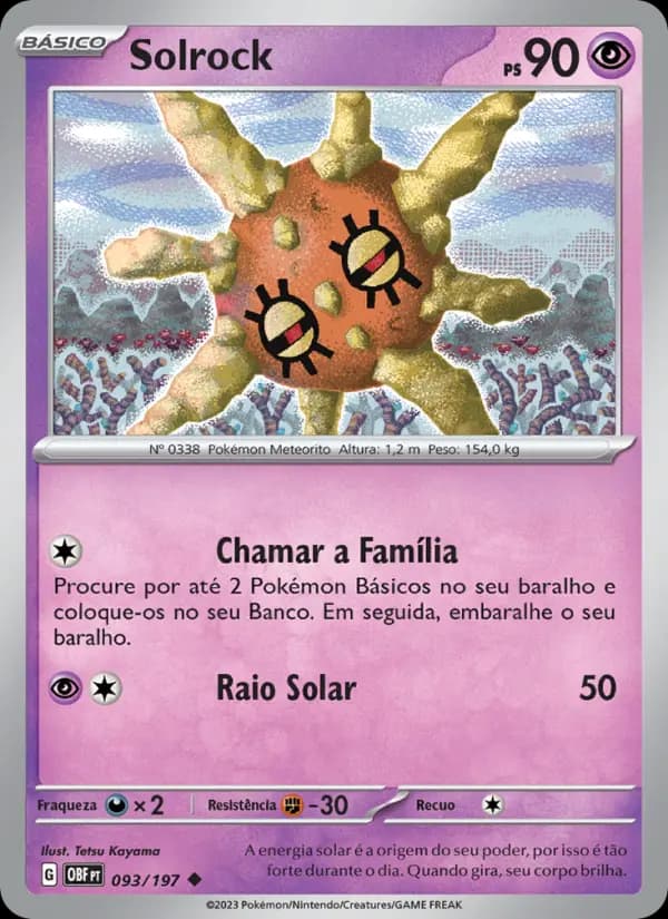 Solrock, carta 093 de Obsidiana em Chamas