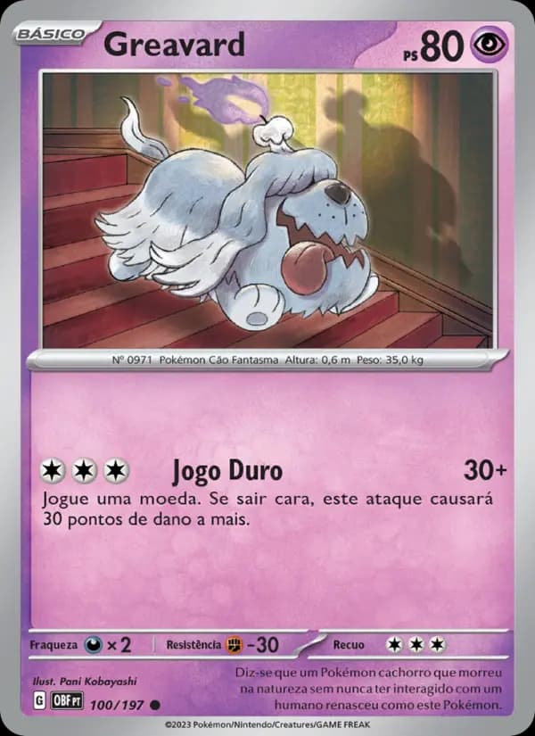 Greavard, carta 100 de Obsidiana em Chamas