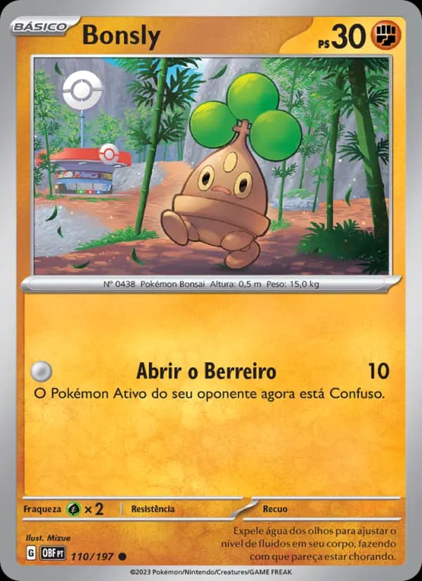 Bonsly, carta 110 de Obsidiana em Chamas