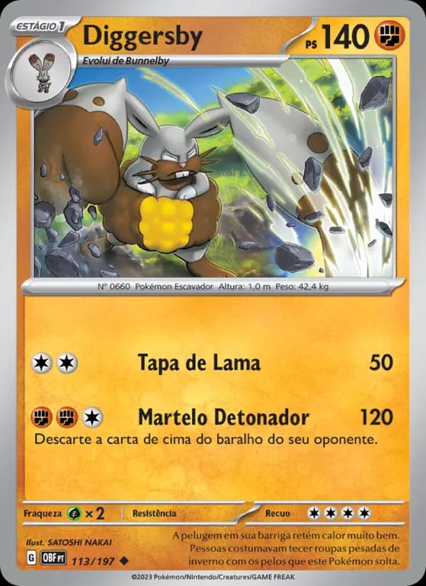 Diggersby, carta 113 de Obsidiana em Chamas