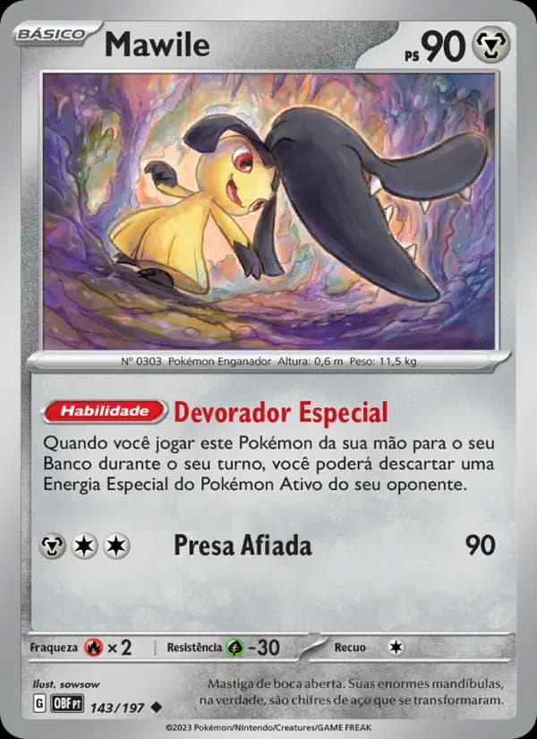 Mawile, carta 143 de Obsidiana em Chamas