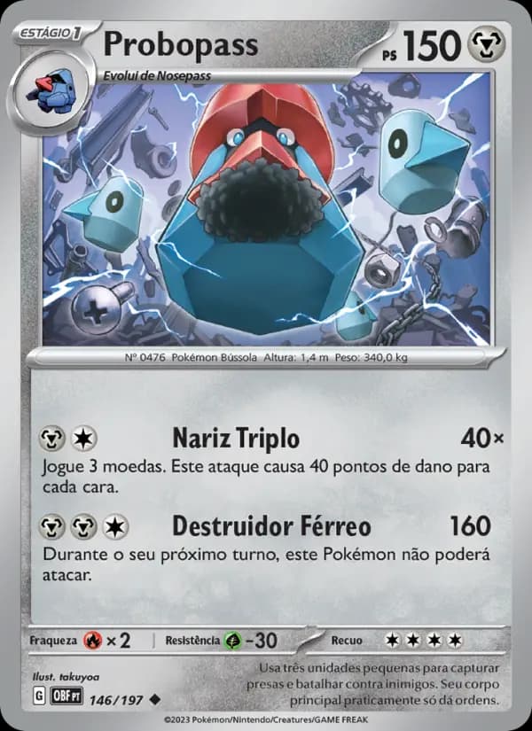 Probopass, carta 146 de Obsidiana em Chamas