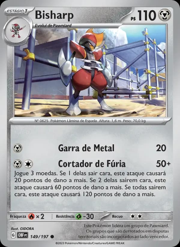 Bisharp, carta 149 de Obsidiana em Chamas