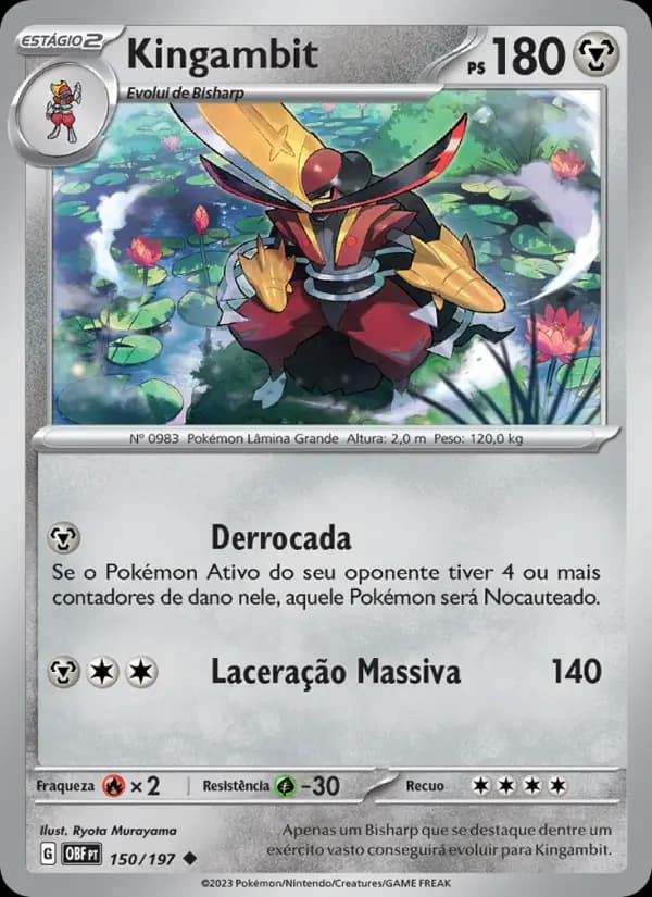 Kingambit, carta 150 de Obsidiana em Chamas