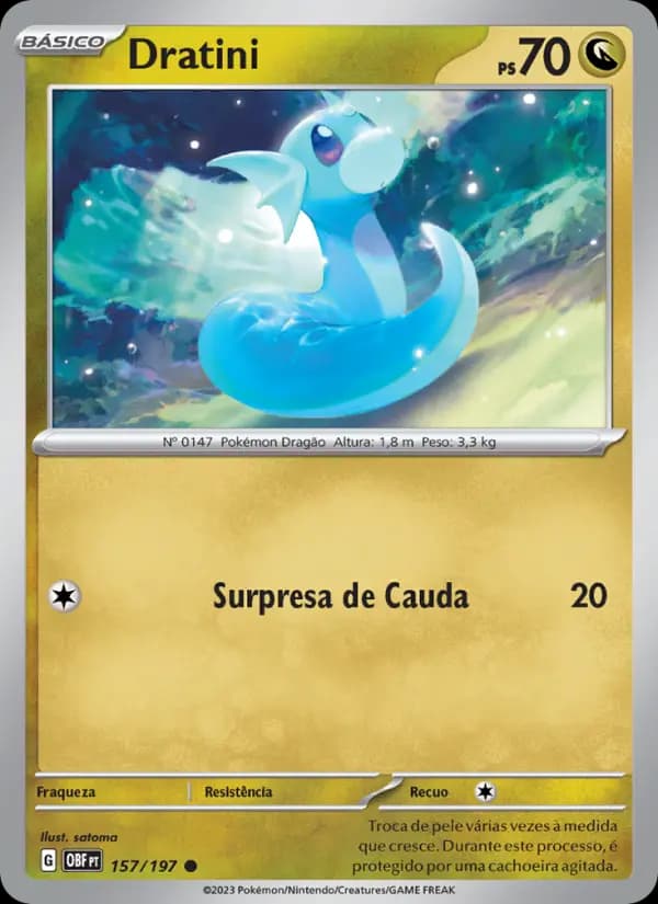 Dratini, carta 157 de Obsidiana em Chamas
