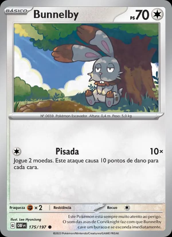 Bunnelby, carta 175 de Obsidiana em Chamas