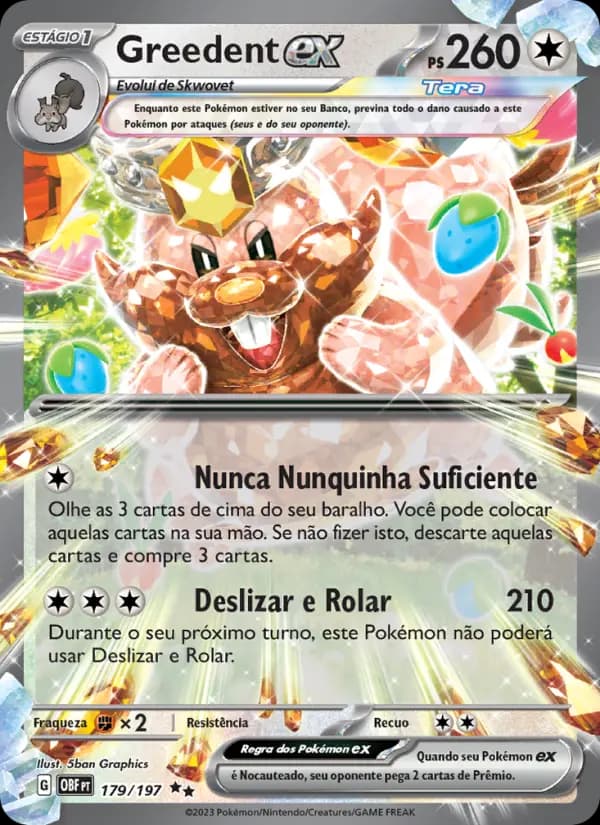 Greedent ex, carta 179 de Obsidiana em Chamas