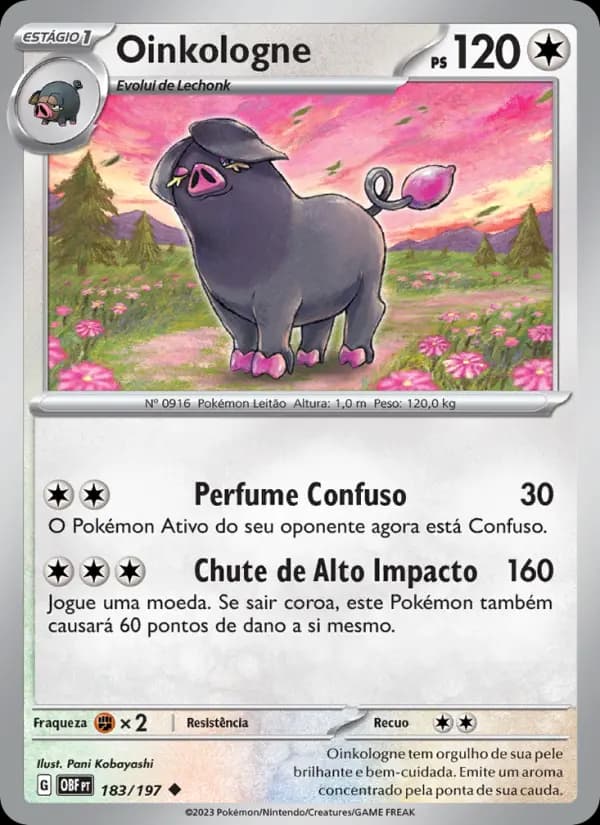 Oinkologne, carta 183 de Obsidiana em Chamas