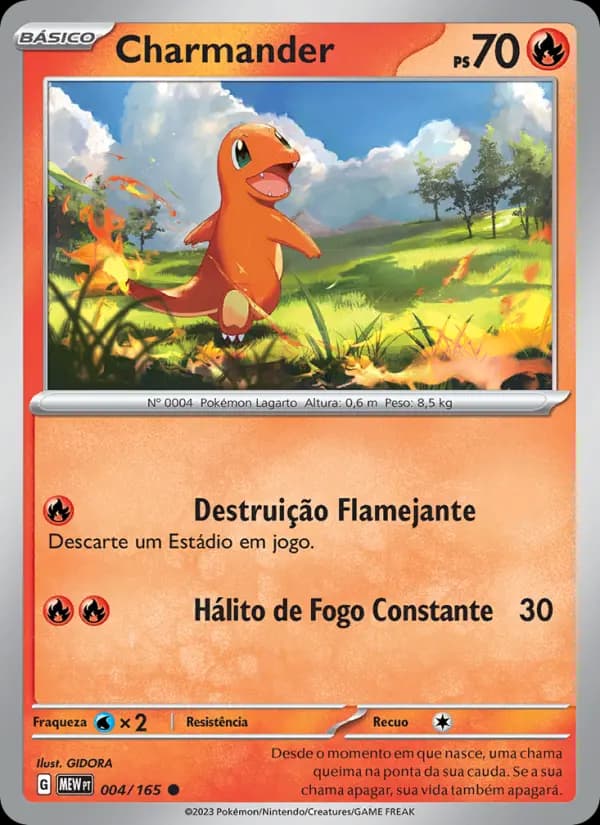 Charmander, carta 004 de 151