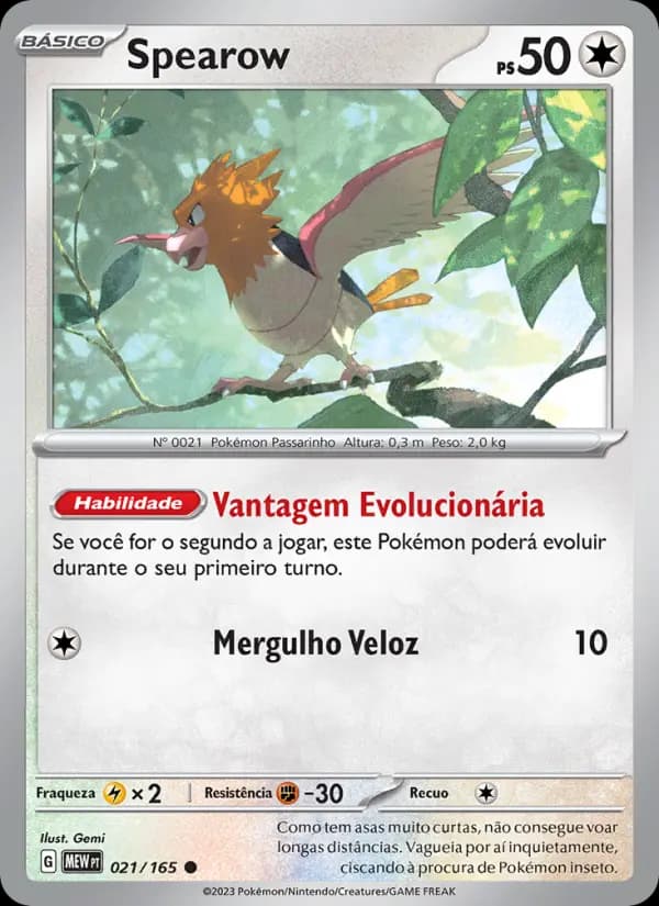 Spearow, carta 021 de 151