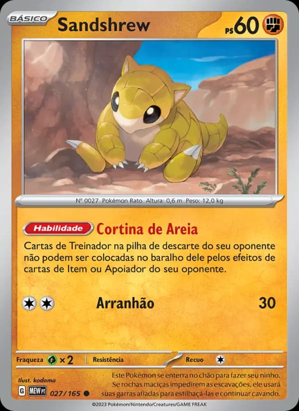 Sandshrew, carta 027 de 151