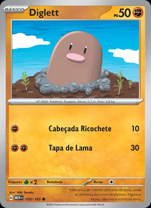 Diglett, carta 050 de 151
