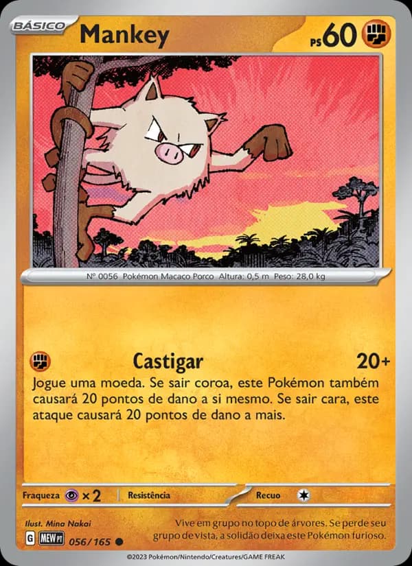 Mankey, carta 056 de 151