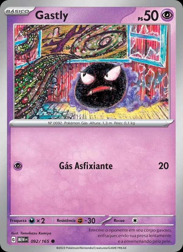 Gastly, carta 092 de 151