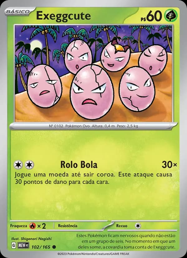 Exeggcute, carta 102 de 151
