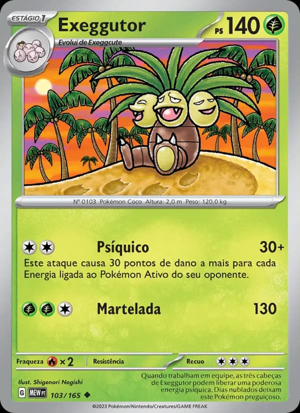 Exeggutor, carta 103 de 151