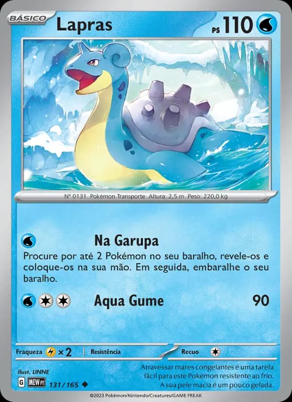 Lapras, carta 131 de 151