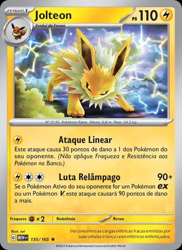 Jolteon, carta 135 de 151