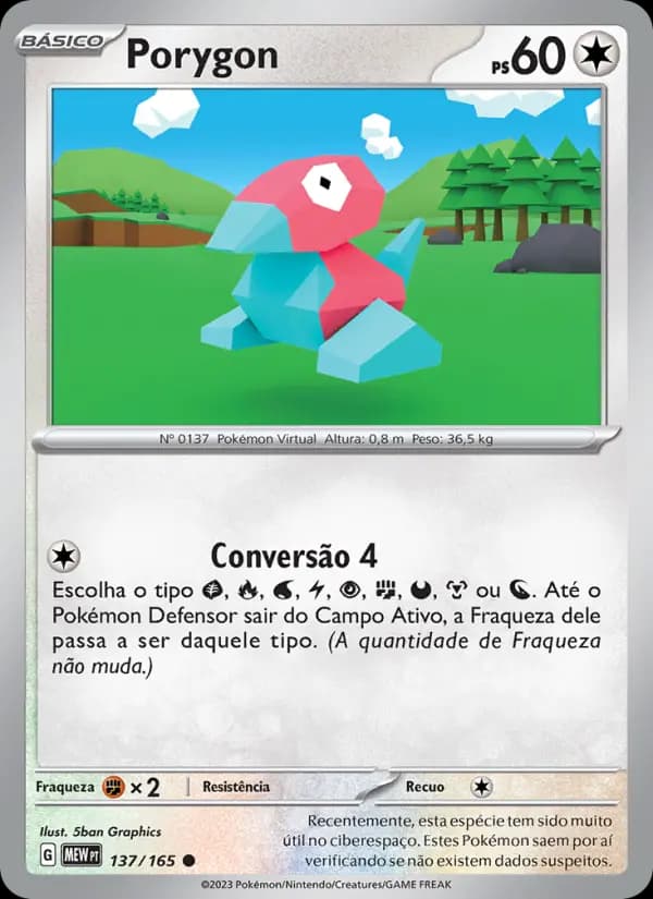 Porygon, carta 137 de 151