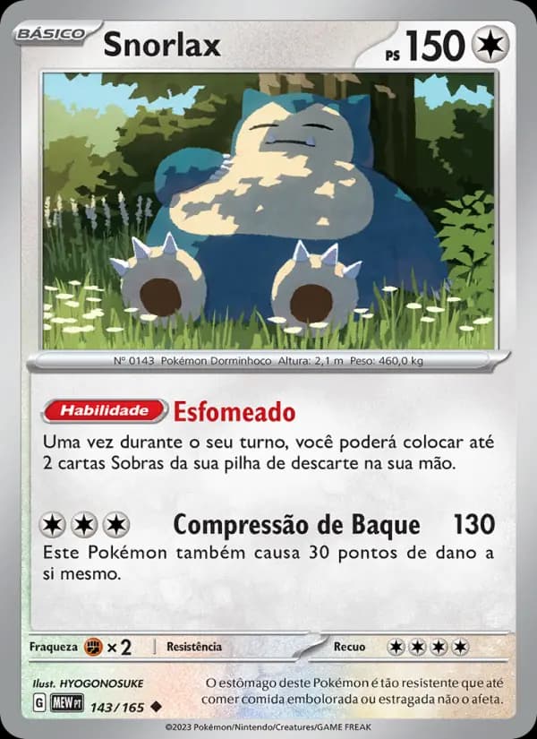 Snorlax, carta 143 de 151