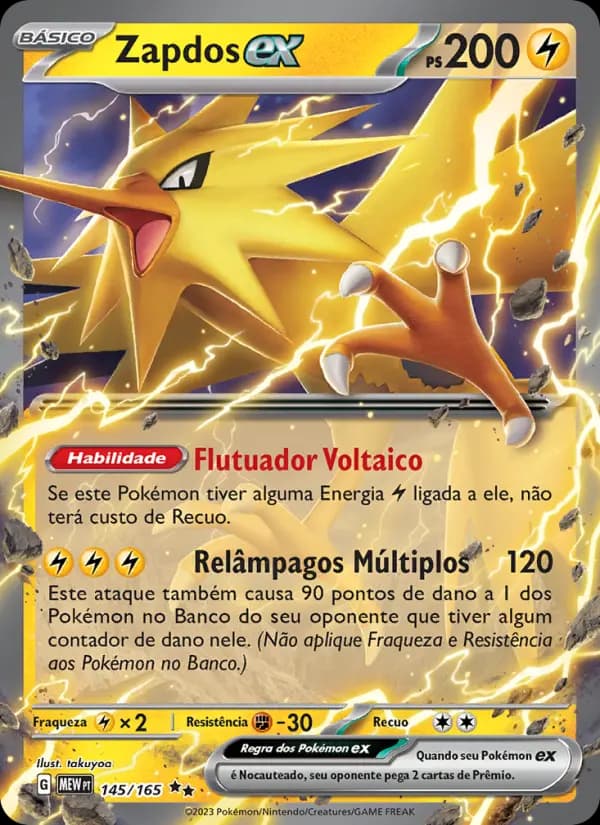 Zapdos ex, carta 145 de 151