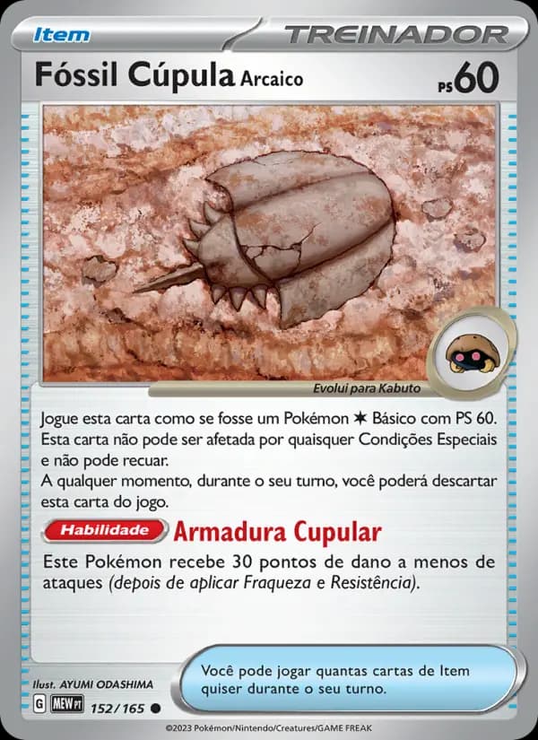 Fóssil Cúpula Arcaico, carta 152 de 151