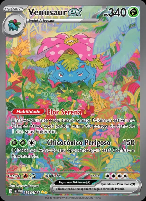 Venusaur ex, carta 198 de 151