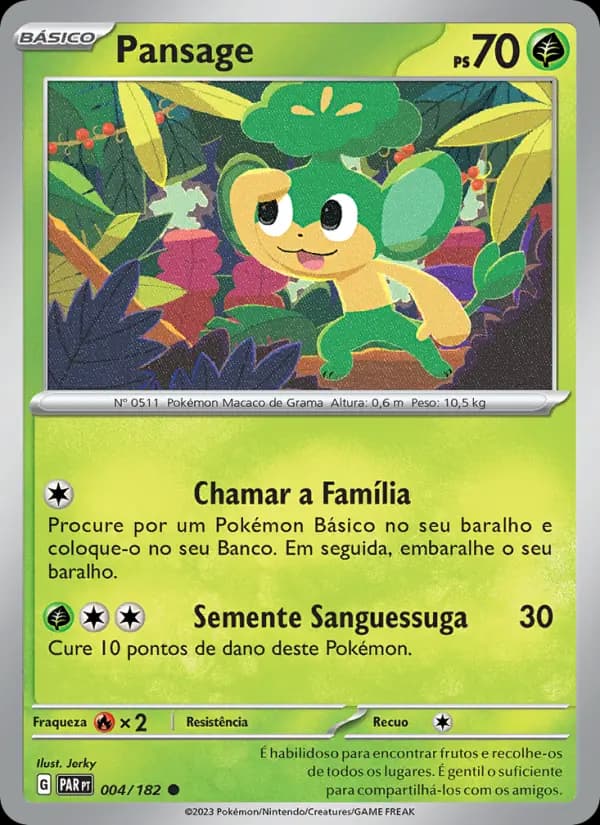 Pansage, carta 004 de Fenda Paradoxal