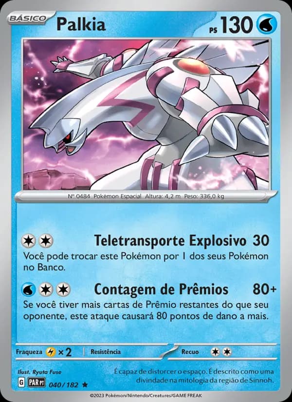 Palkia, carta 040 de Fenda Paradoxal