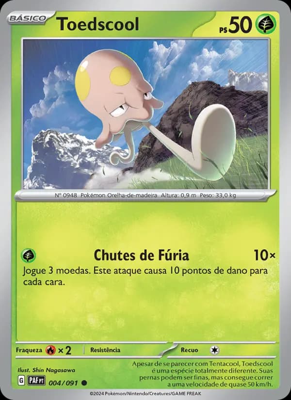 Toedscool, carta 004 de Destinos de Paldea