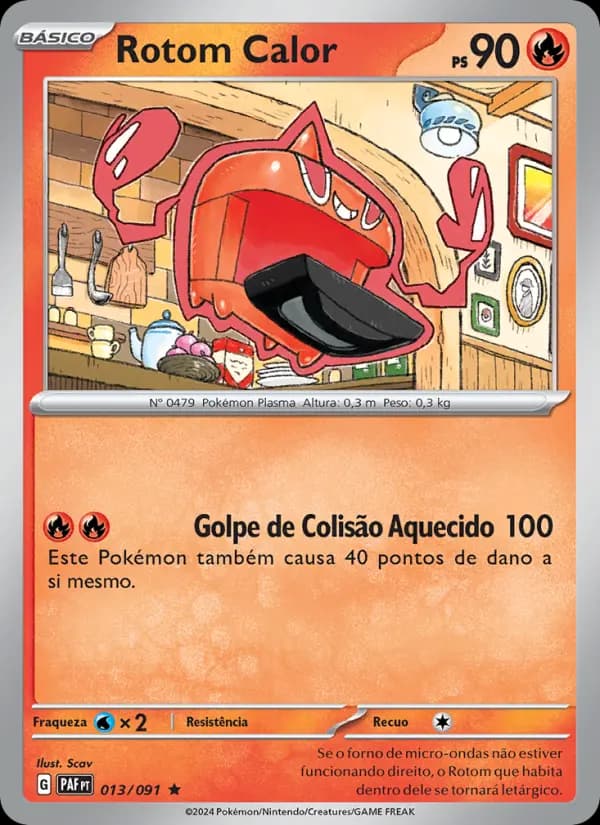 Rotom Calor, carta 013 de Destinos de Paldea