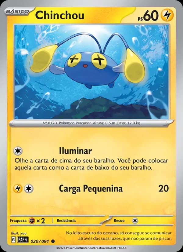 Chinchou, carta 020 de Destinos de Paldea