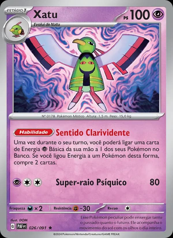 Xatu, carta 026 de Destinos de Paldea