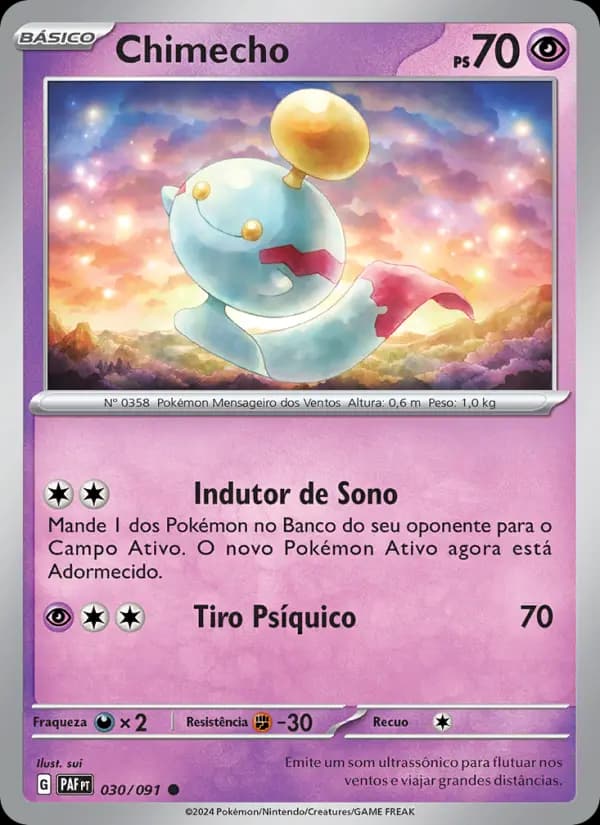 Chimecho, carta 030 de Destinos de Paldea