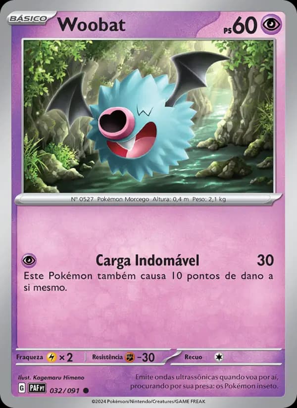 Woobat, carta 032 de Destinos de Paldea