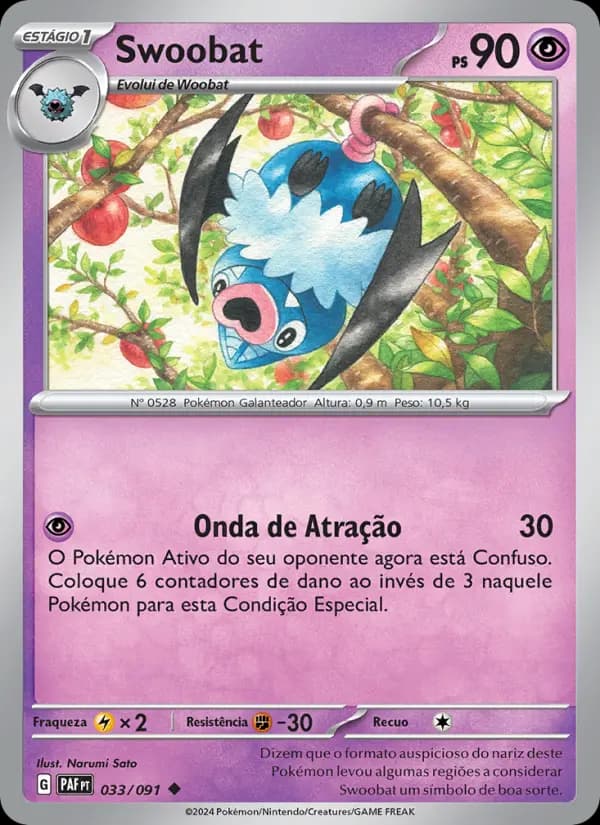 Swoobat, carta 033 de Destinos de Paldea