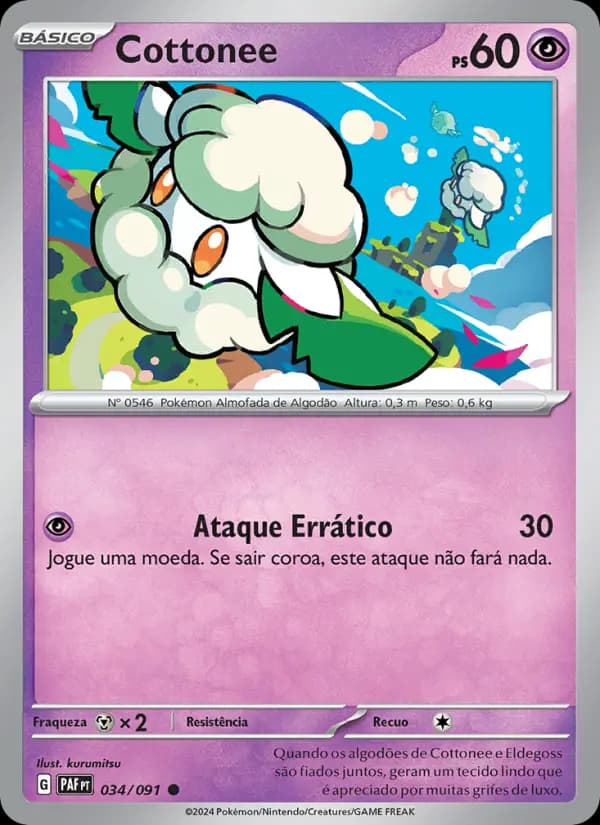 Cottonee, carta 034 de Destinos de Paldea