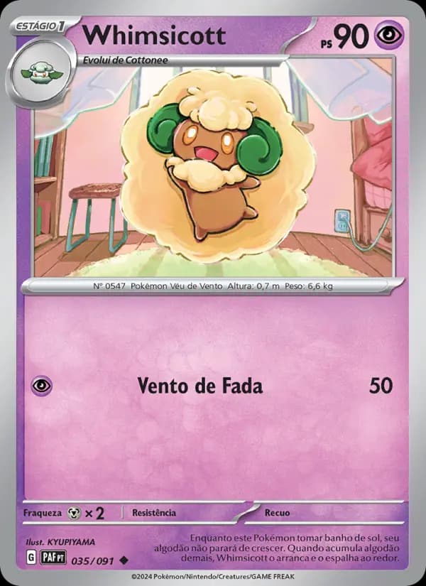 Whimsicott, carta 035 de Destinos de Paldea