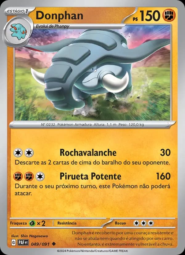 Donphan, carta 049 de Destinos de Paldea
