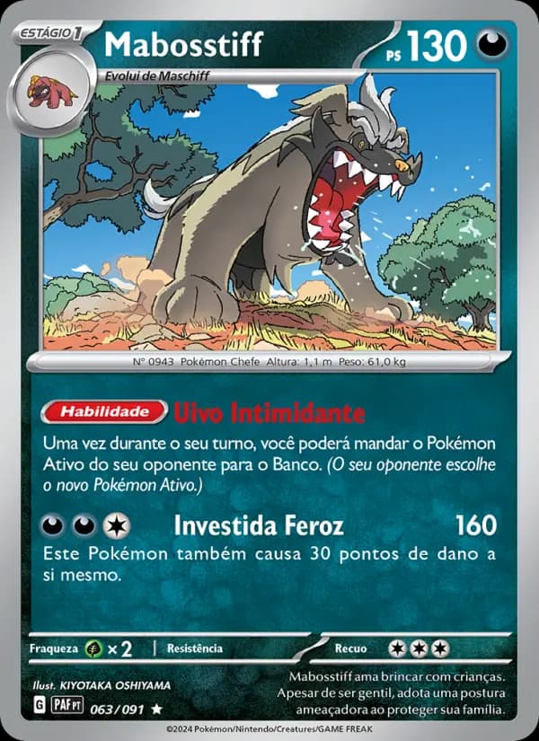 Mabosstiff, carta 063 de Destinos de Paldea
