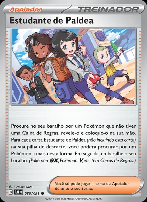 Estudante de Paldea, carta 086 de Destinos de Paldea